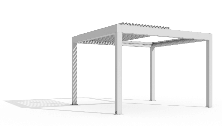 Freestanding pergola on four columns